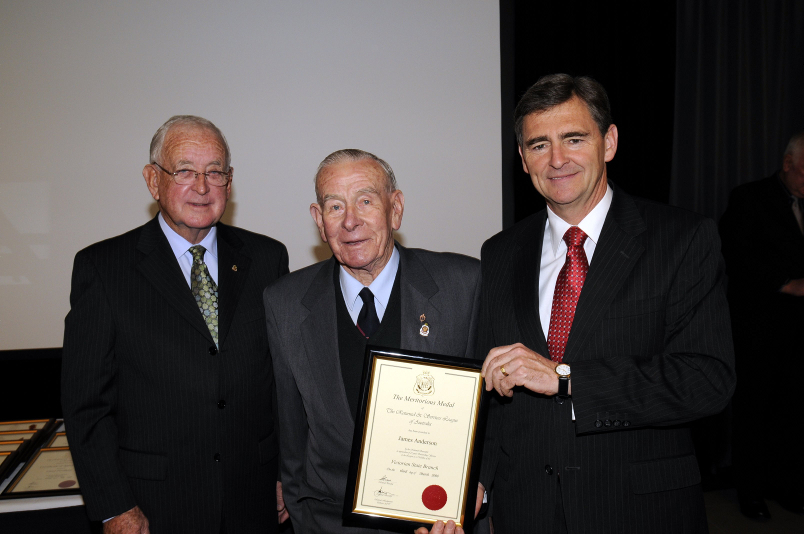Meritorious Medal Presentation to Jim Anderson in 2008